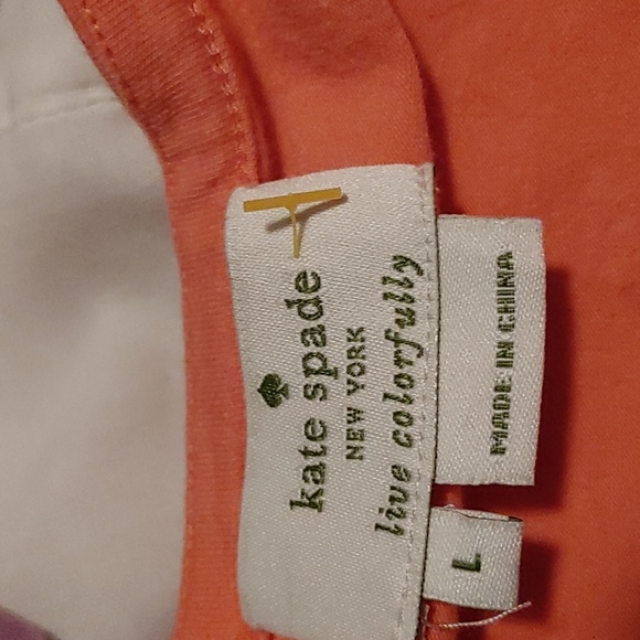 Kate Spade sleeveless pink T-shirt size large - Picture 3 of 4